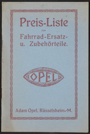 Opel Preis-Liste 1925
