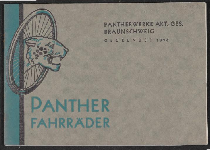 Panther Fahrräder Katalog 1930