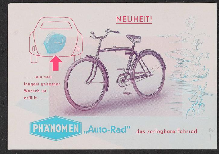 Phänomen Auto-Rad Werbeblatt 1950er Jahre