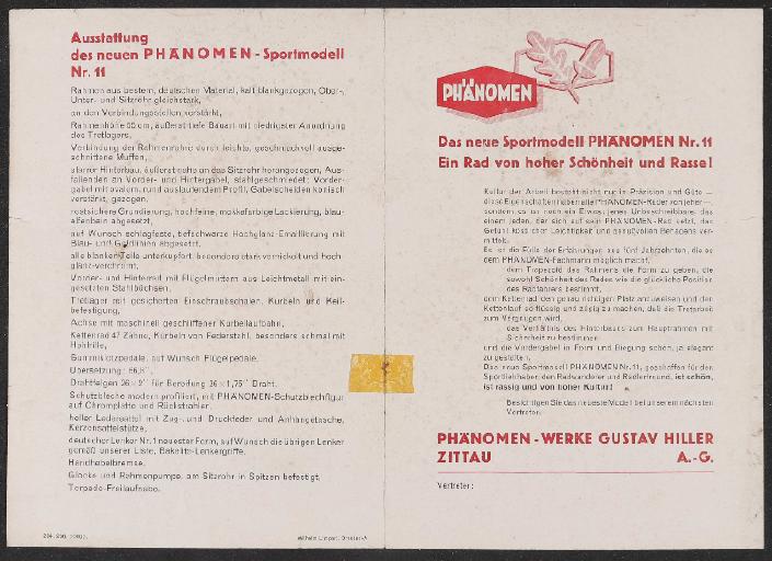 Phänomen Werbeblatt 1936