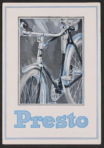 Presto Fahrräder Faltblatt  1930er Jahre