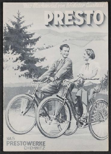 Presto Fahrräder Faltblatt Mitte 1930er Jahre