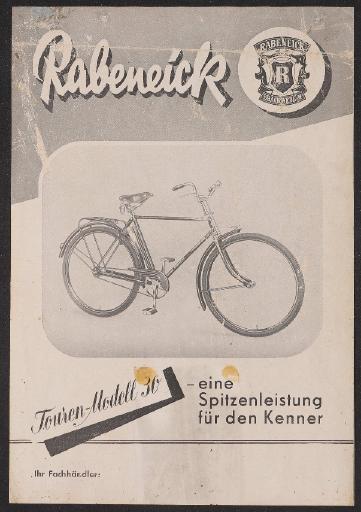 Rabeneick Werbeblatt 1955