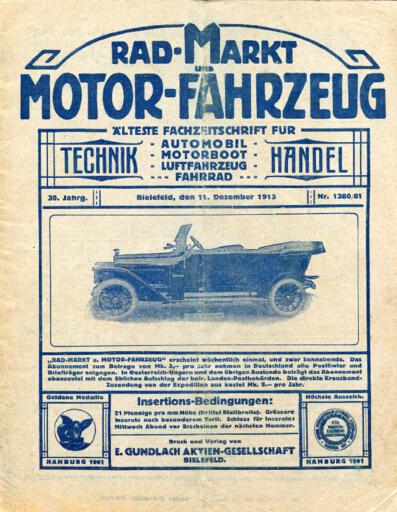 Rad-Markt und Motor-Fahrzeug 11 Dezember 1915