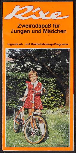 Rixe Jugendrad- und Kinderfahrzeug-Programm Faltblatt 1970er Jahre