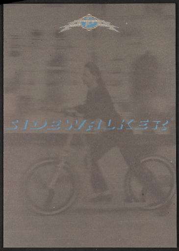 Sidewalker, Blauwerk design, Tretroller, Faltblatt 1994