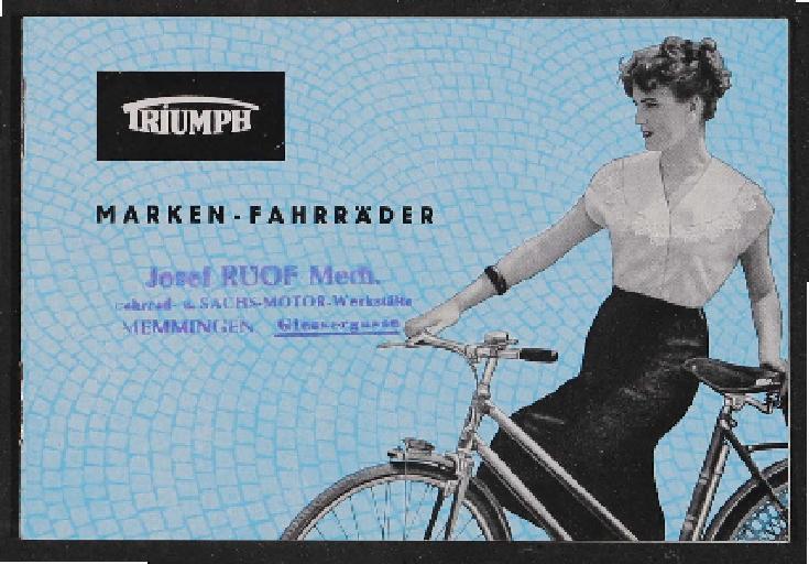 Triumph Fahrräder Katalog 1950er Jahre