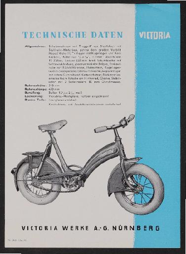 Victoria  Kinderfahrrad Werbeblatt 1956