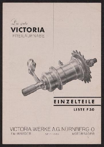 Victoria Freilaufnabe Prospekt 1936