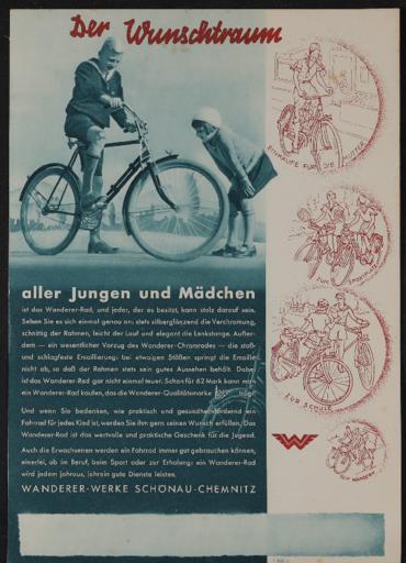 Wanderer Werbeblatt 1930er Jahre