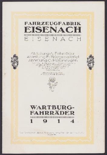 Wartburg-Räder Katalog 1914