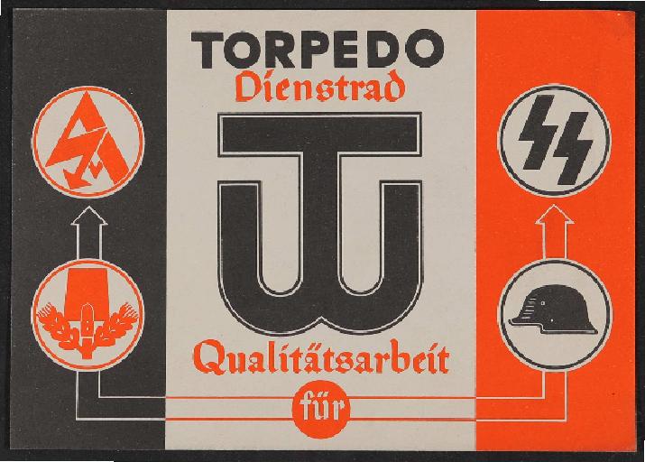 Torpedo Dienstrad Werbeblatt 1930er Jahre