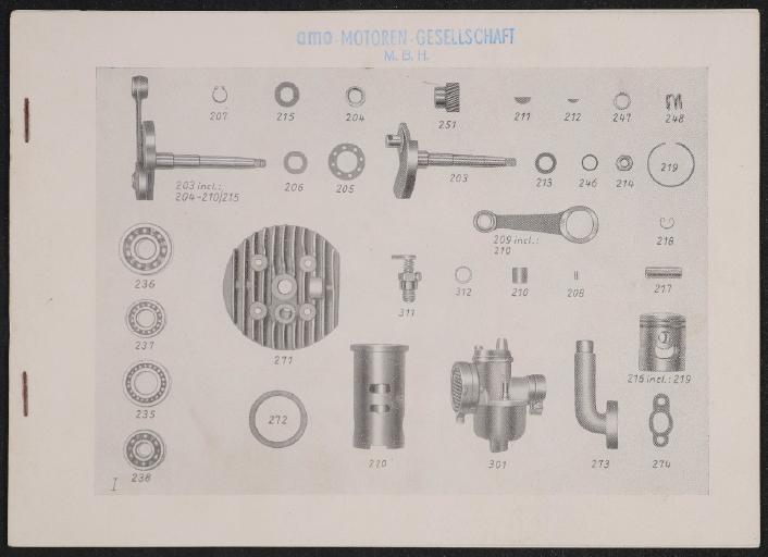 amo Motoren GmbH Fahrrad-Anbaumotor 50er Jahre